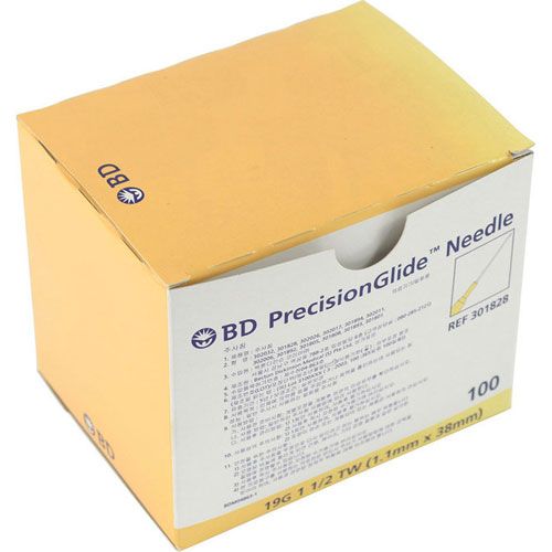 BD Hypodermic Needle 19g X 38mm Box 100