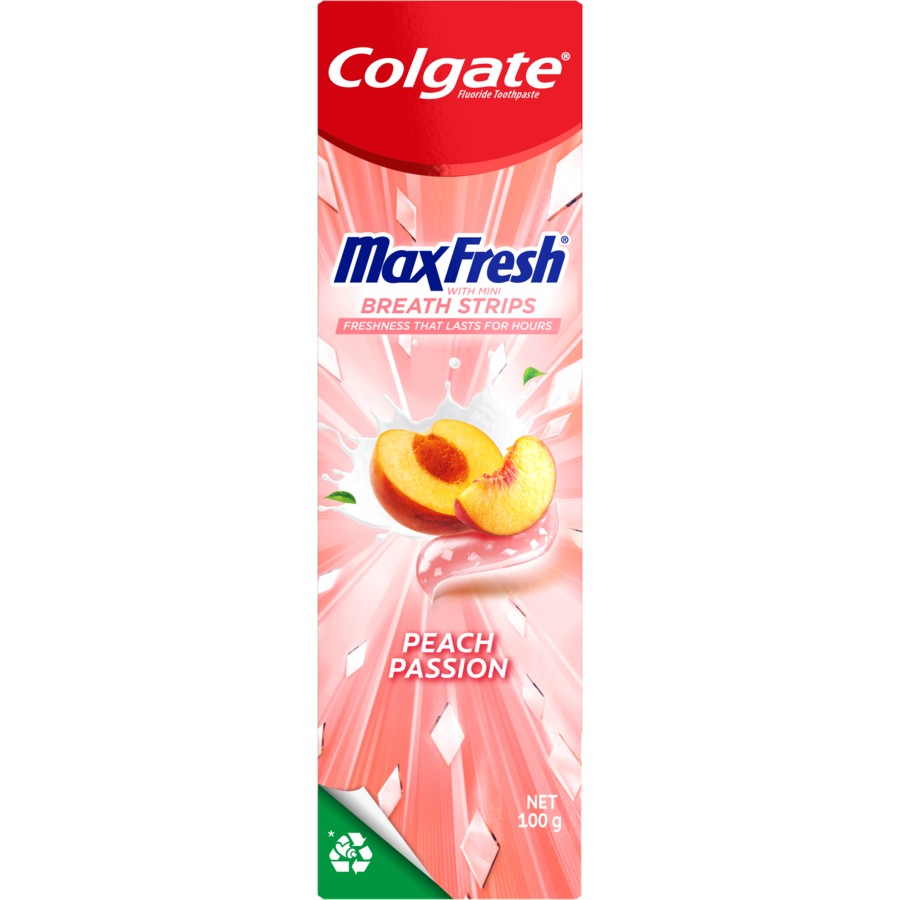 Colgate Max Fresh Toothpaste Peach Passion With Mini Breath Strips 100g