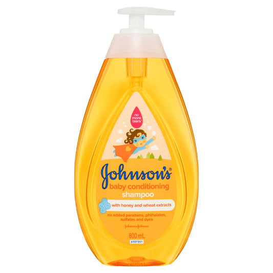 Johnson's 3-in-1 Hypoallergenic Conditioning Baby Shampoo & Cleansing Wash 800ml