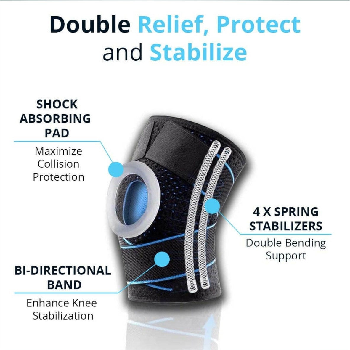 Bodyassist Gel Knee Sports Support With Stability Strap
