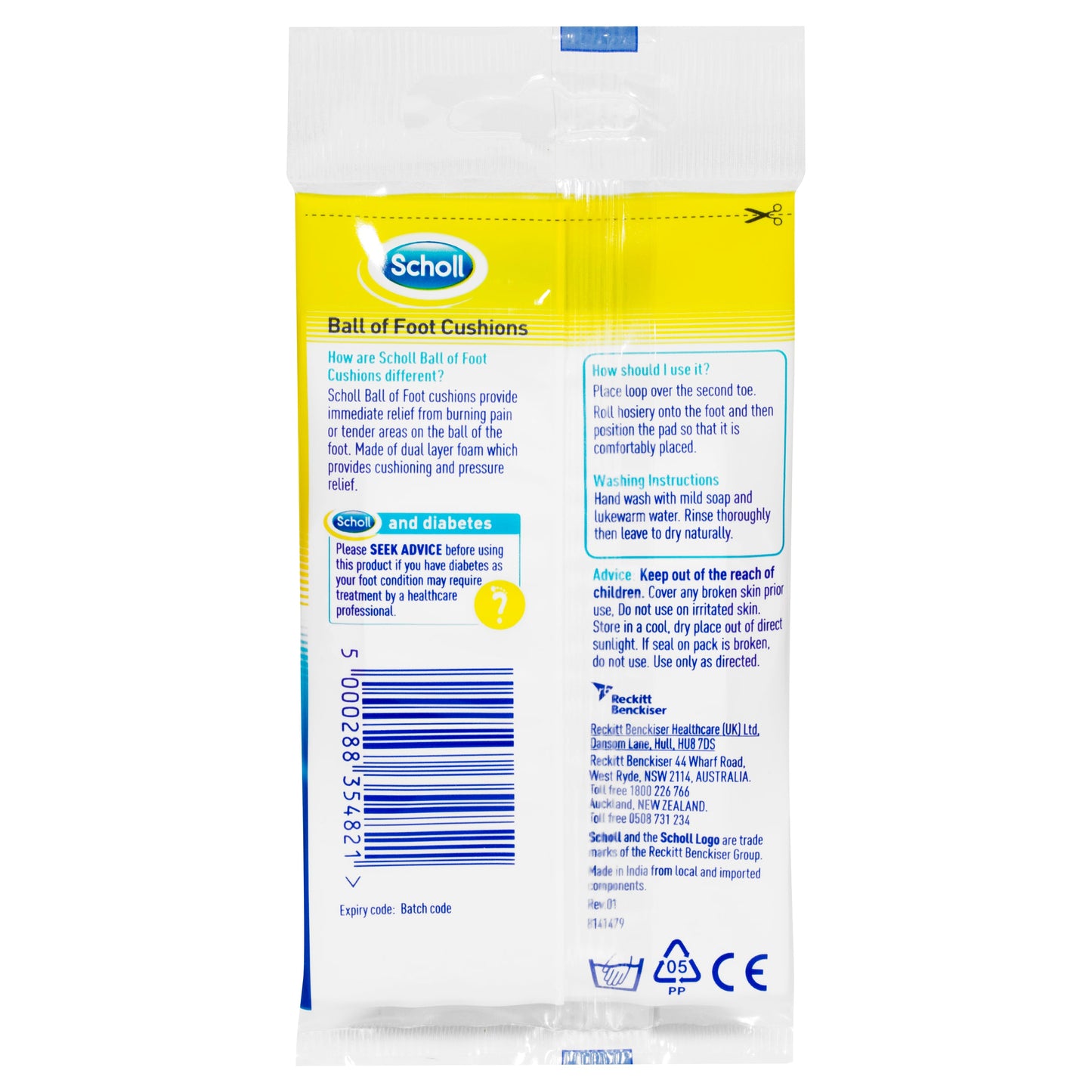 Scholl Ball of Foot Cushion Shoe Insert Comfort and Cushioning