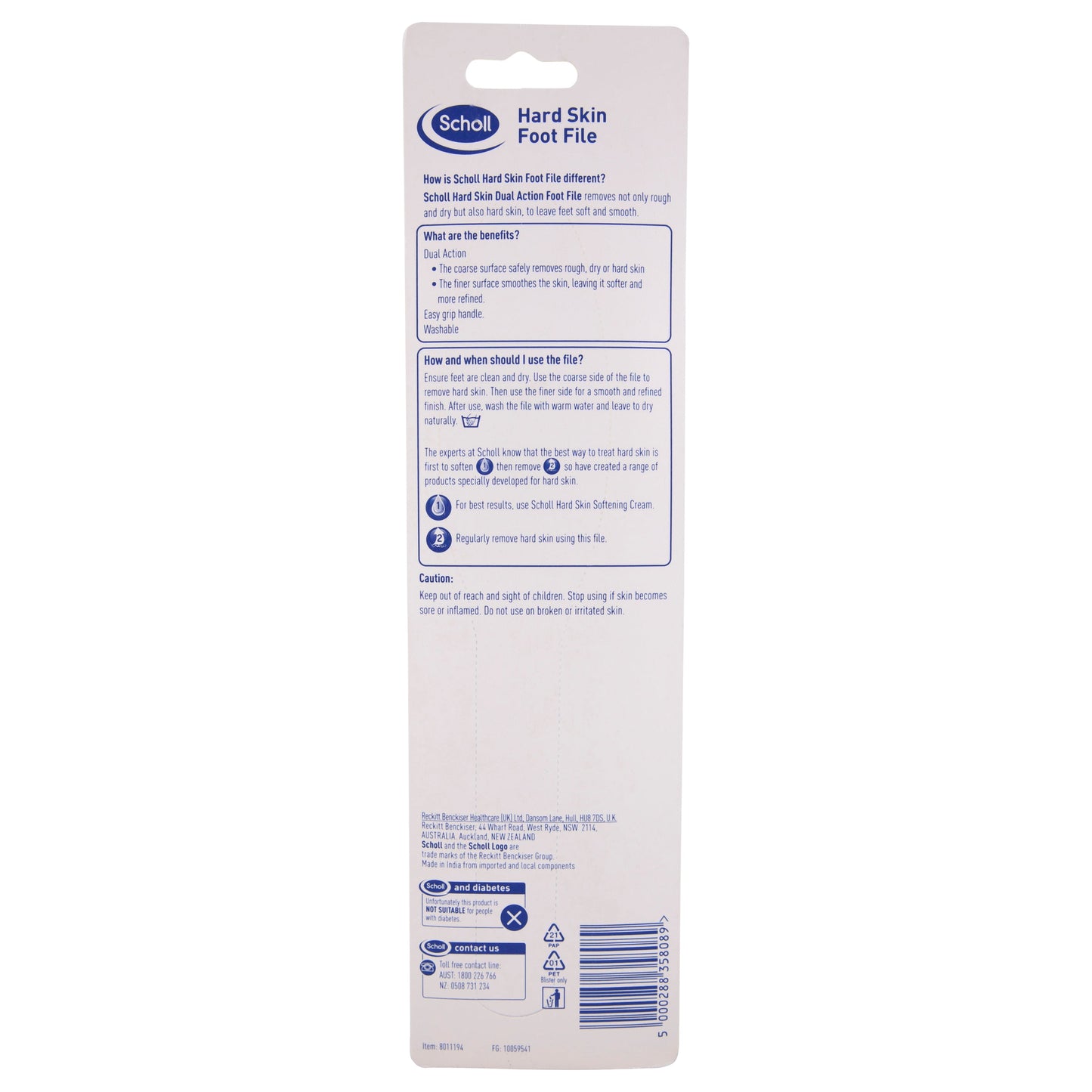SCHOLL HARD SKIN FOOT FILE