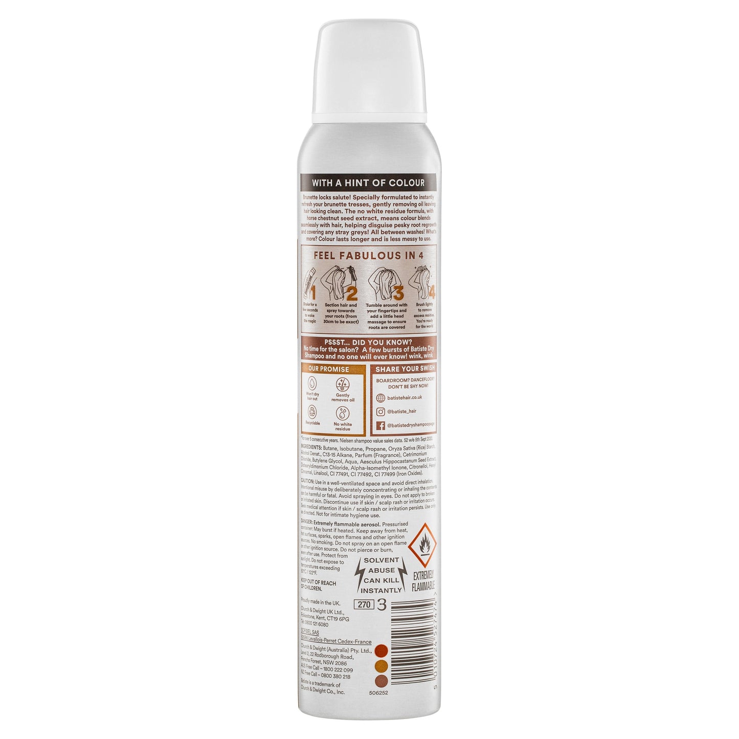 Batiste Brunette Dry Shampoo 200ml