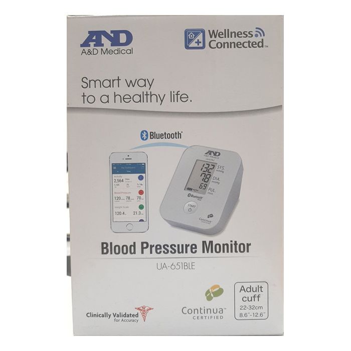 A&D Automatic Blood Pressure Monitor with Bluetooth