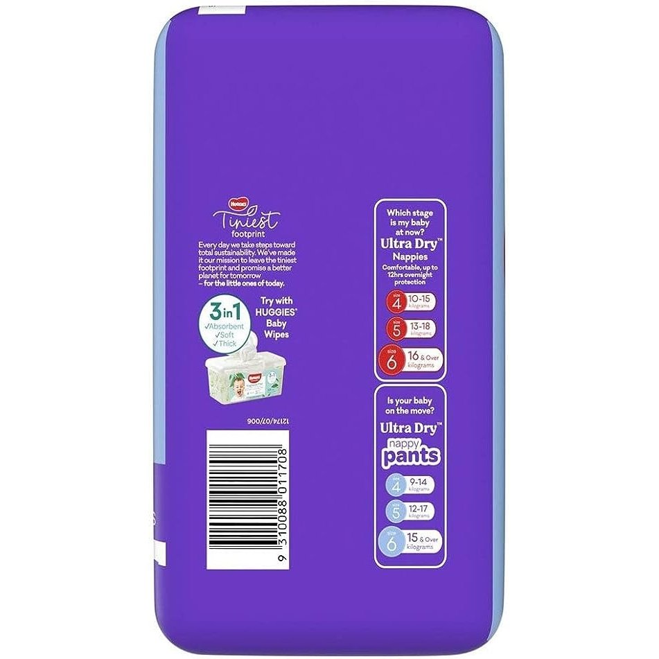 HUGGIES NAPPIES JUNIOR BOY 24PK