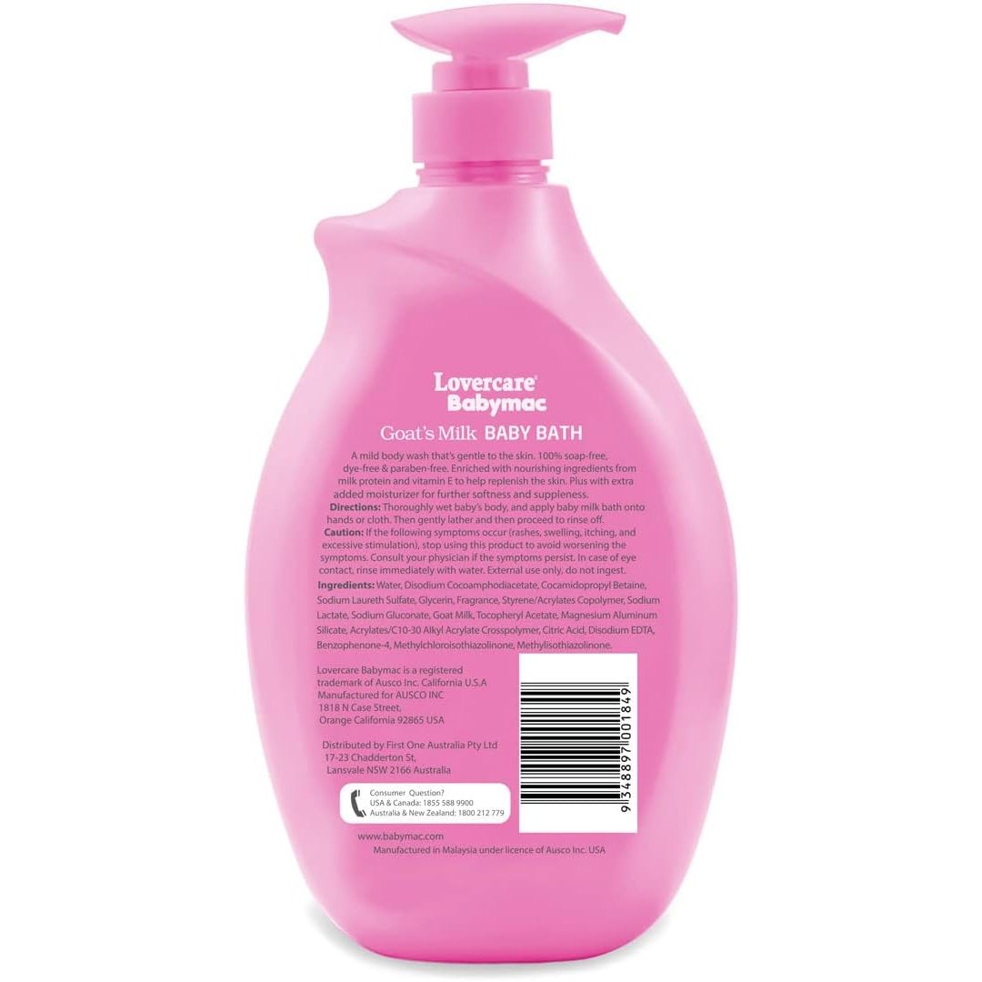 Lovercare Babymac Goat's Milk Baby Bath With Vitamin E 1 L
