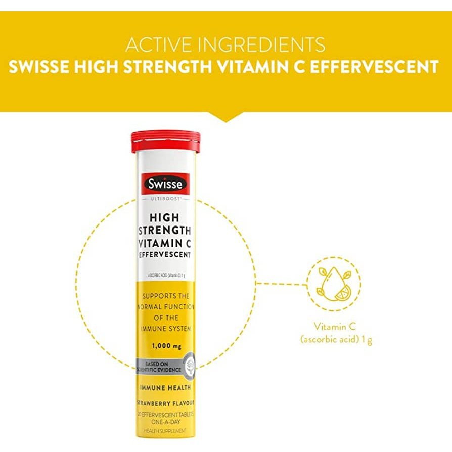 Swisse Ultiboost High Strength Vitamin C Effervescence 60 Tablets