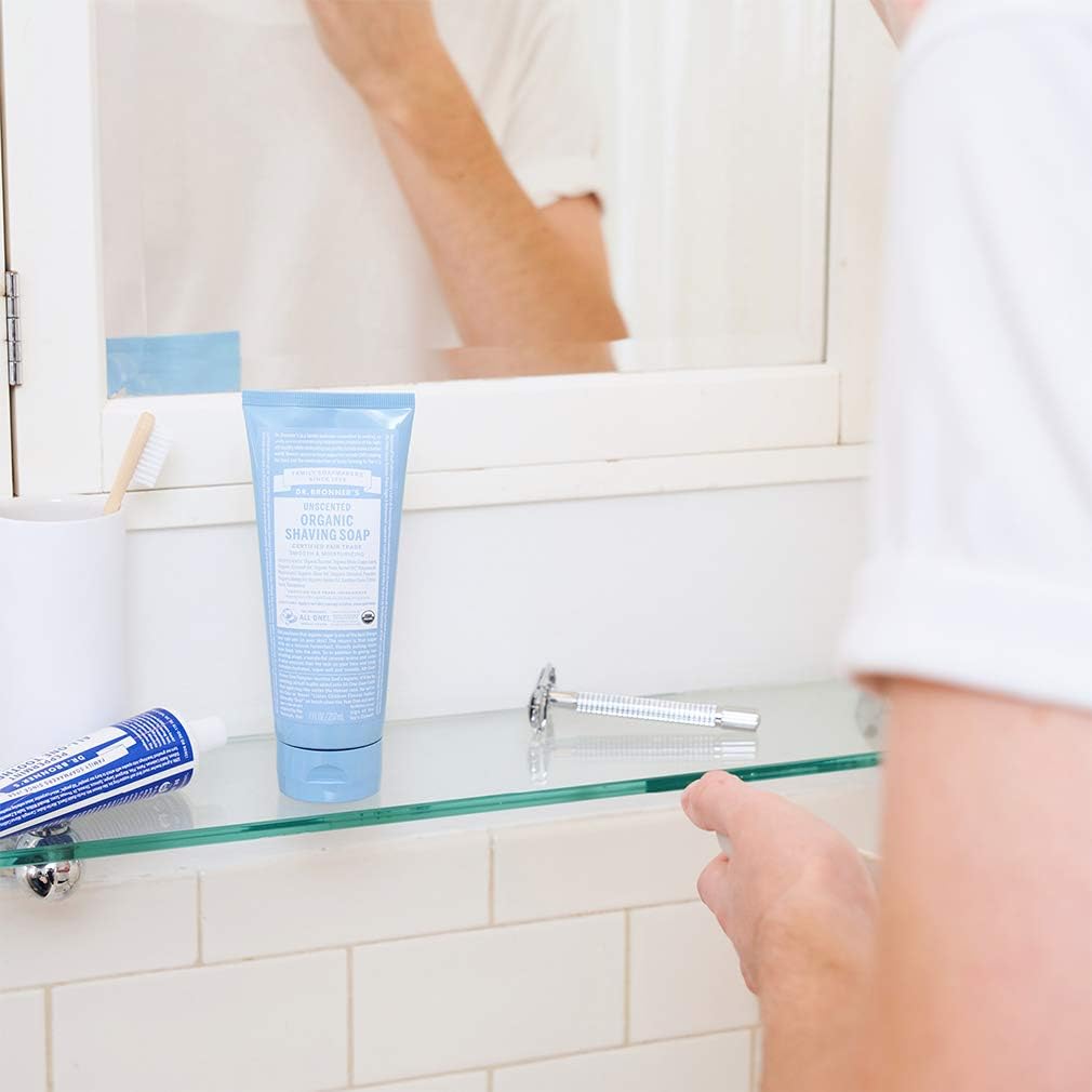 Dr. Bronner's Organic Shaving Soap Unscented 207ml
