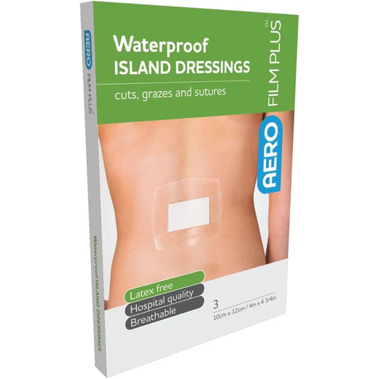 Aerofilm Plus Waterproof Film Dressing + Pad 12cm X 10cm 3 Pack
