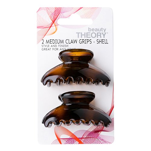 Beauty Theory Hair Claw Grip Pack Shell Medium 2 Pack