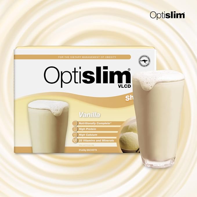 Optislim VLCD Meal Replacement Shake Vanilla 21x43g Sachets