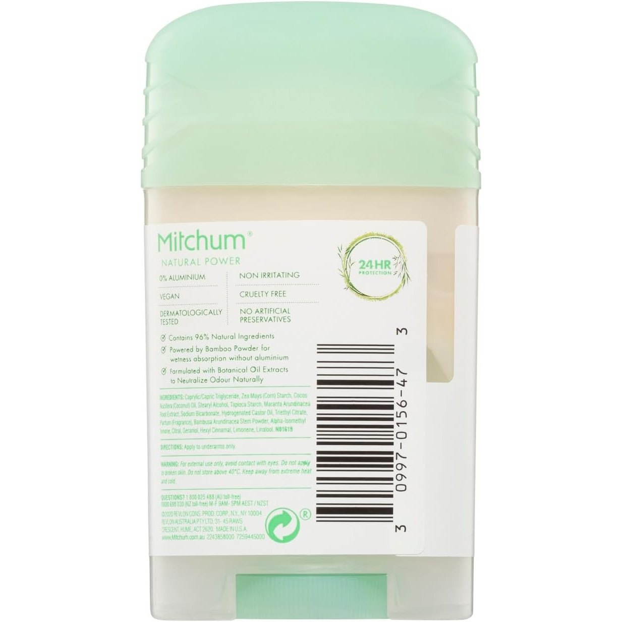 Mitchum Natural Deodorant Stick Eucalyptus 40g