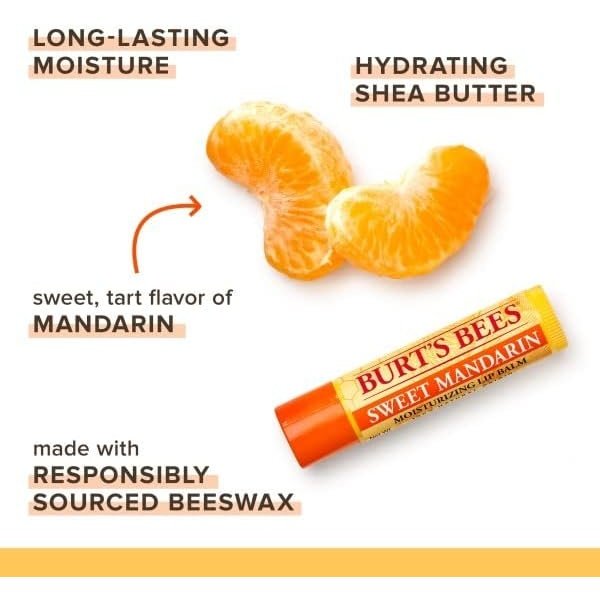 Burt's Bees Moisturising Lip Balm Sweet Mandarin 4.25g