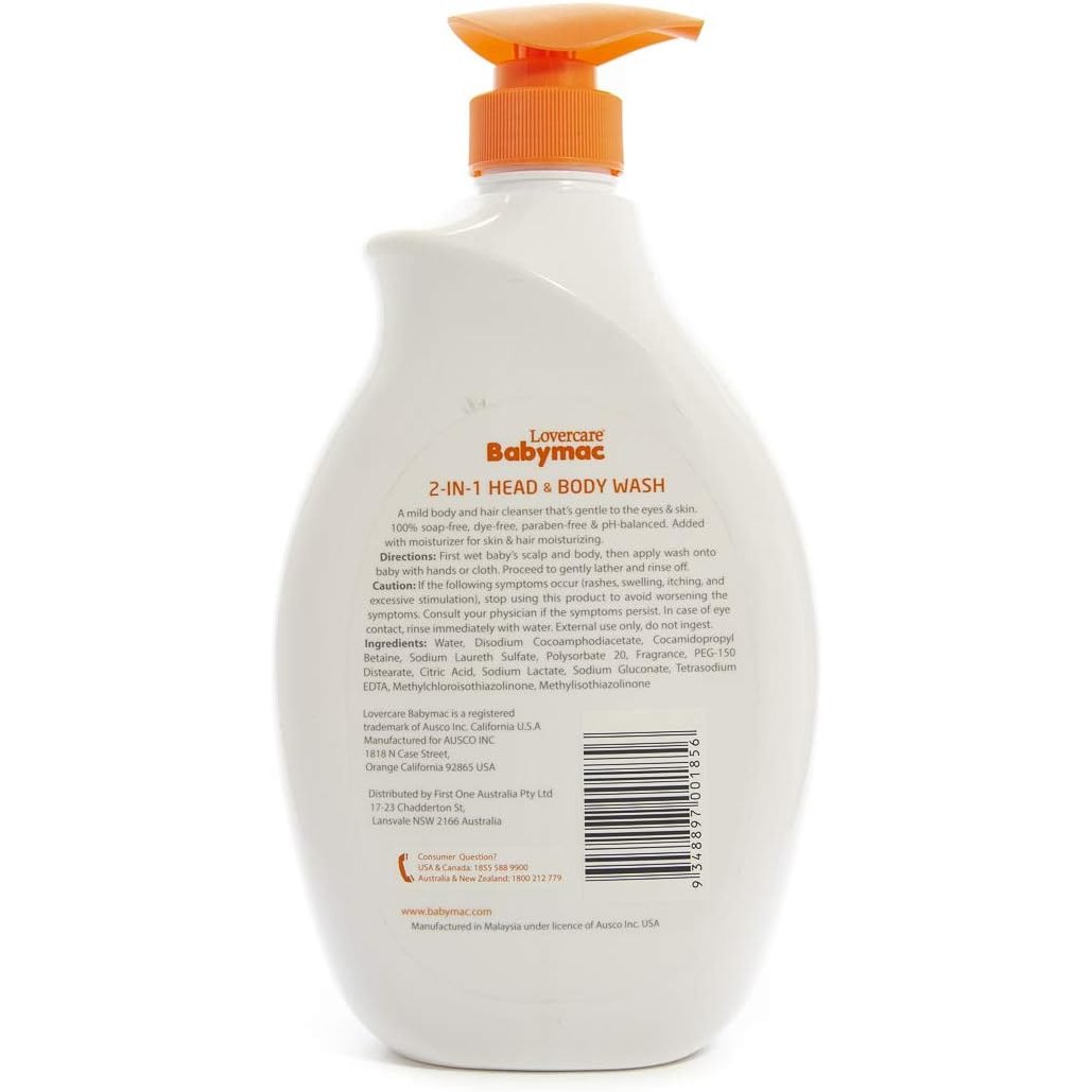 Lovercare Babymac Goat's Milk 2in1 Head & Body Wash 1 L