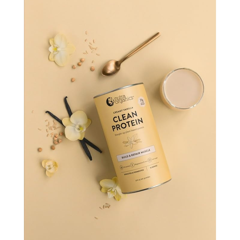 Nutra Organics Clean Protein Creamy Vanilla 500g