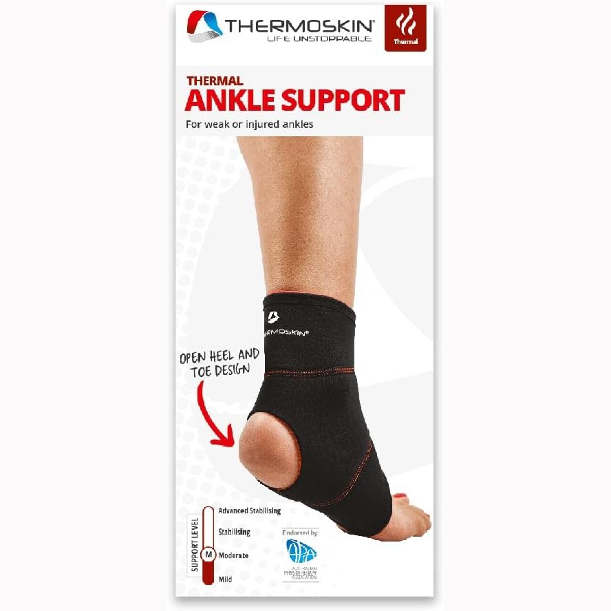 Thermoskin Thermal Ankle Support Black Large