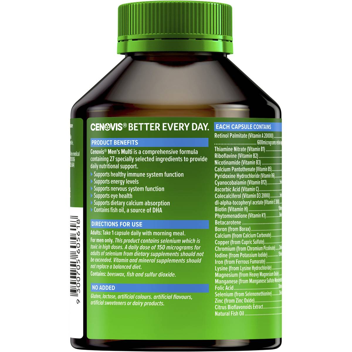Cenovis Men's Multi - Once-daily Multivitamin - 100 Capsules
