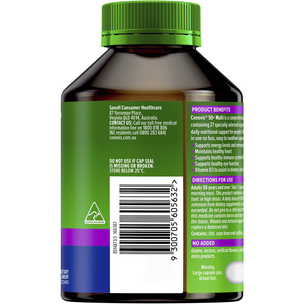 Cenovis 50+ Multi - Once-daily Multivitamin - 100 Capsules