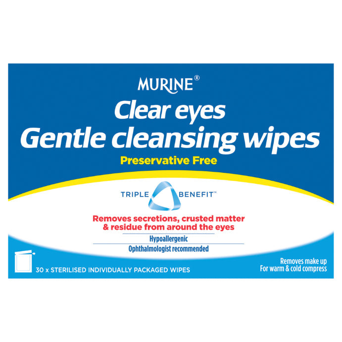 Murine Clear Eyes Gentle Cleansing Wipes 30 Pack
