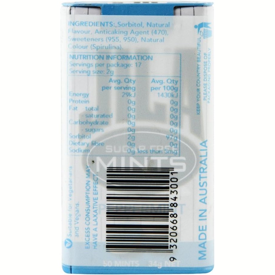 Jila Sugar Free Mints Peppermint 34g