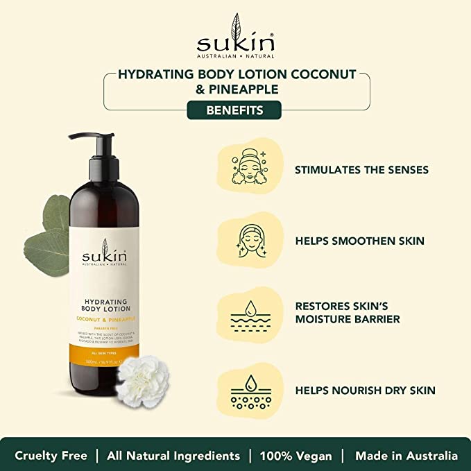Sukin Hydrating Body Lotion Pineapple & Coconut 500ml