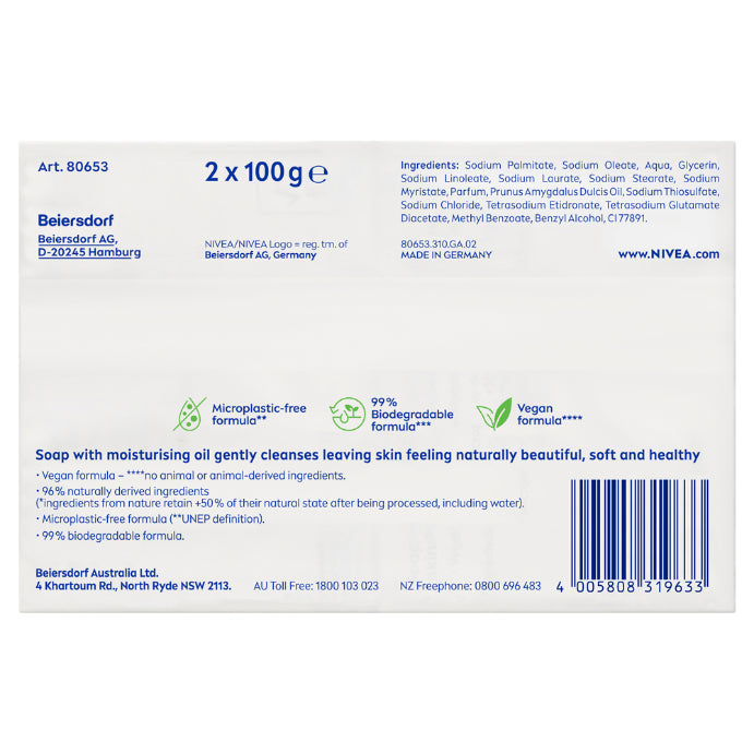 Nivea Creme Soft Care Soap 2 X 100g