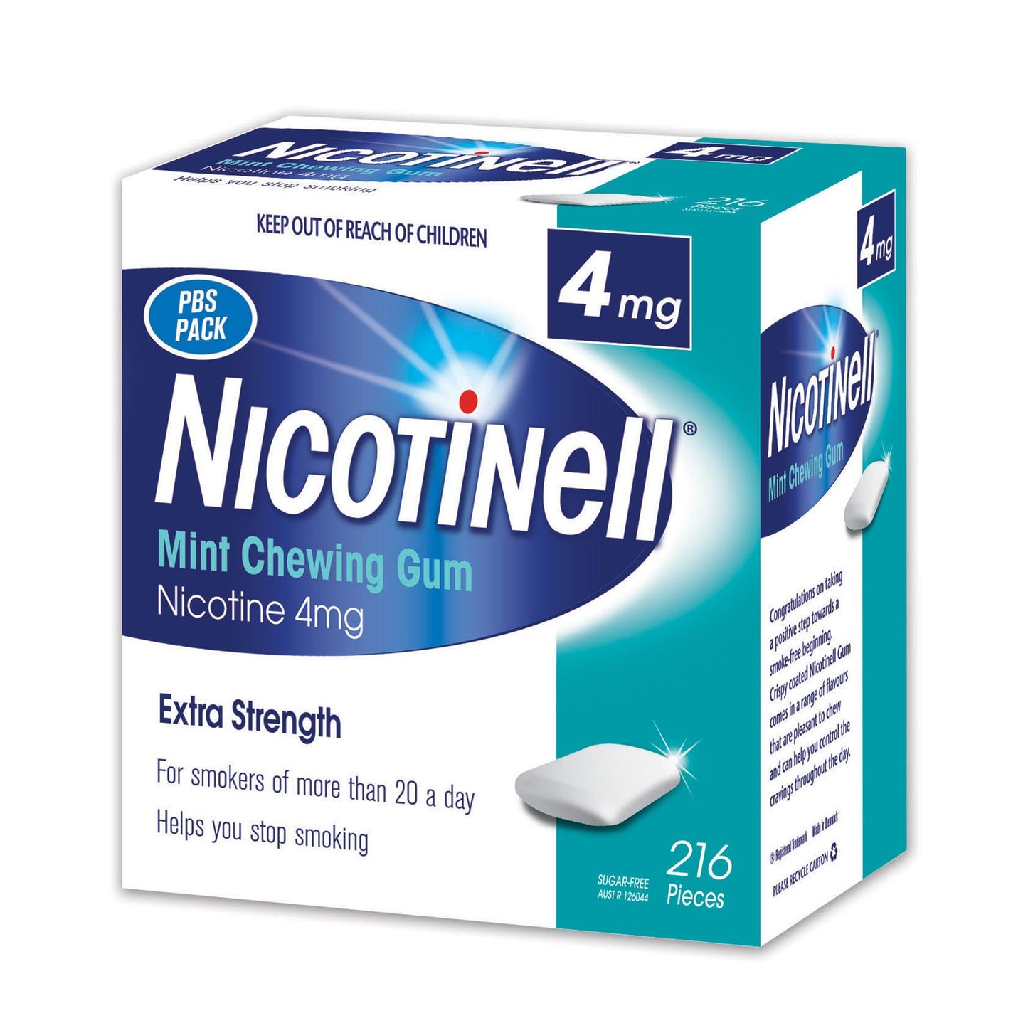 Nicotinell 4mg Mint Chewing Gum 216 Pk