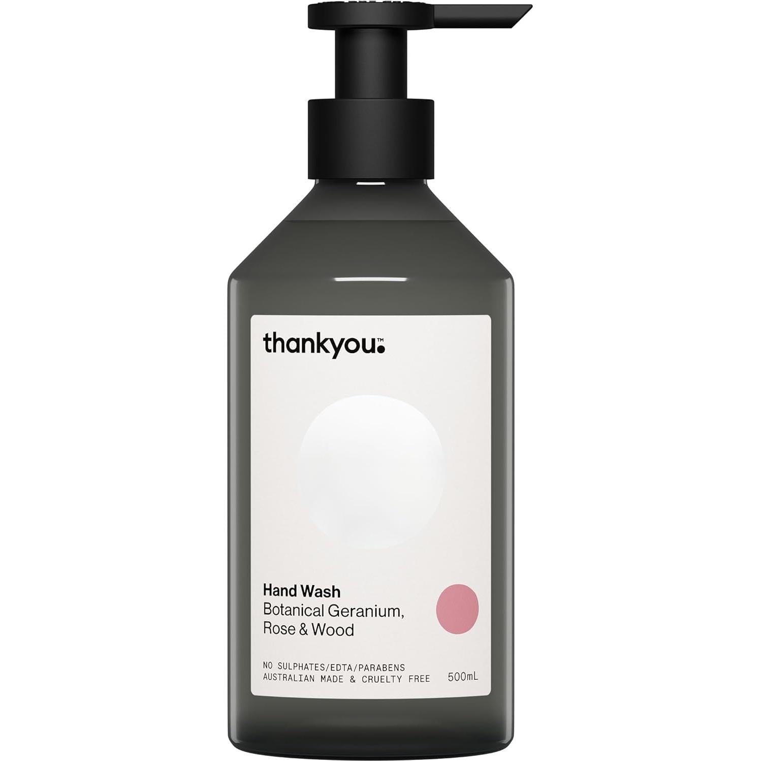 Thankyou Hand Wash Botanical Geranium Rose & Wood 500ml