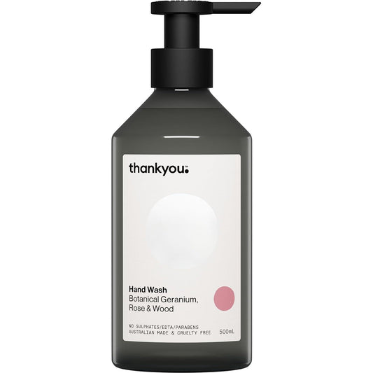 Thankyou Hand Wash Botanical Geranium Rose & Wood 500ml