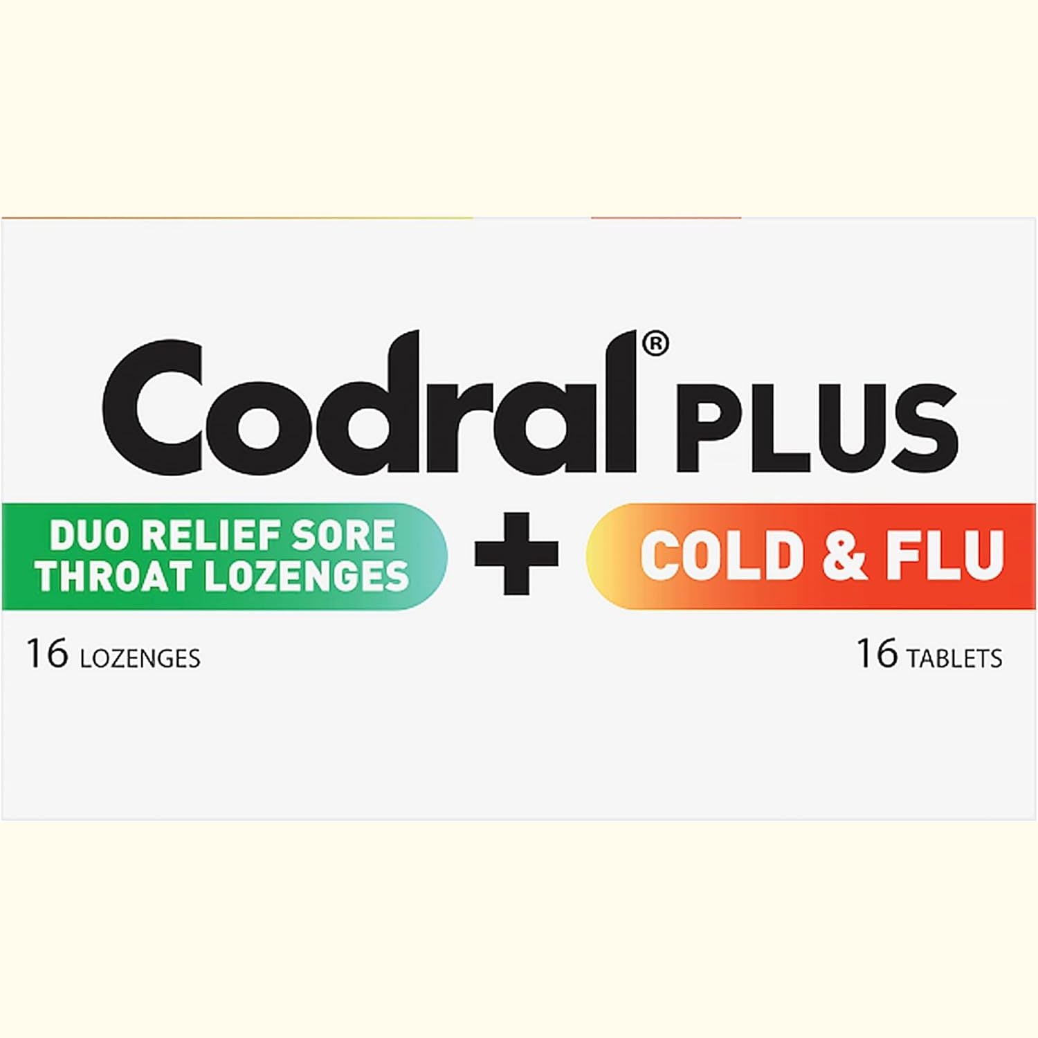 Codral Plus Cold & Flu +sore Throat 16 Lozenges