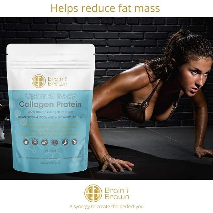 Brain and Brawn Optimal Body Collagen Protein (100% Bovine Collagen Peptides) Unflavoured 300g