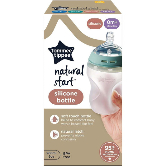 Tommee Tippee Natural Start Silicone Baby Bottle 260ml 1 pack