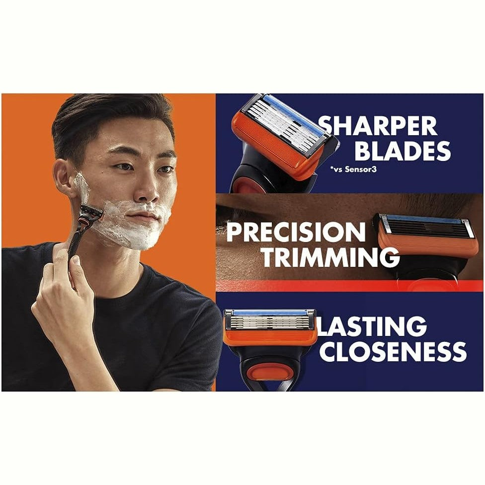 Gillette Fusion5 Razor Handle + 4 Cartridges 1 Pack