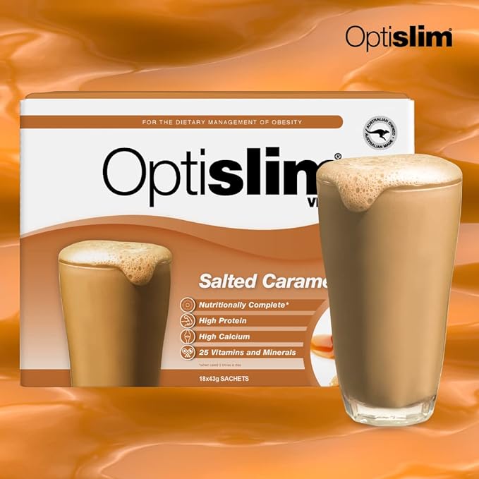 Optislim VLCD Meal Replacement Shake Salted Caramel 21x43g Sachets
