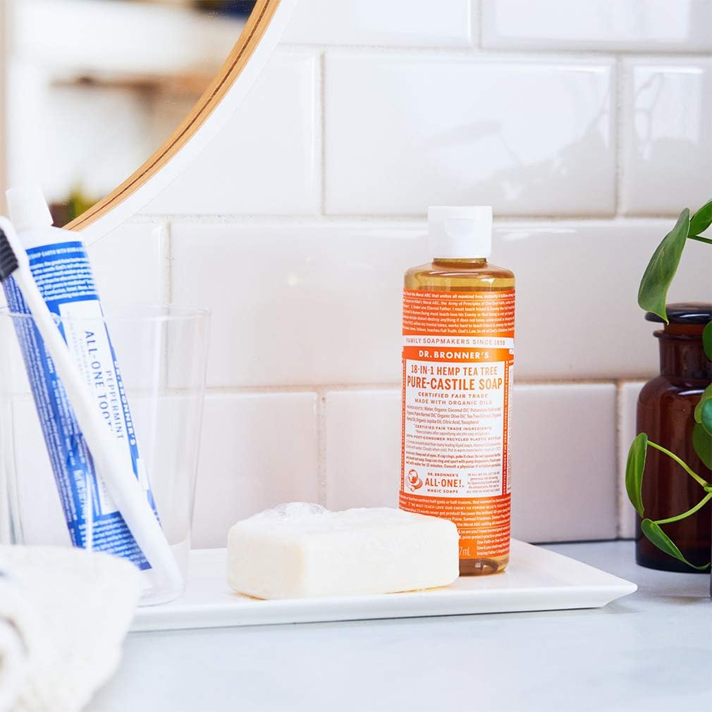 Dr. Bronner's Pure-Castile Soap Liquid (Hemp 18-in-1) Tea Tree 237ml