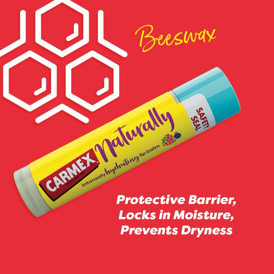 Carmex Naturally Intensely Hydrating Lip Balm Berry 4.2g
