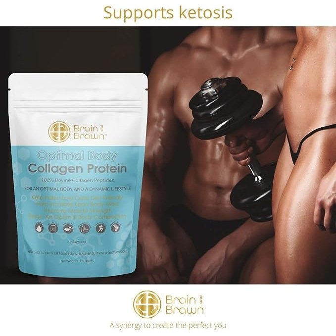 Brain and Brawn Optimal Body Collagen Protein (100% Bovine Collagen Peptides) Unflavoured 300g