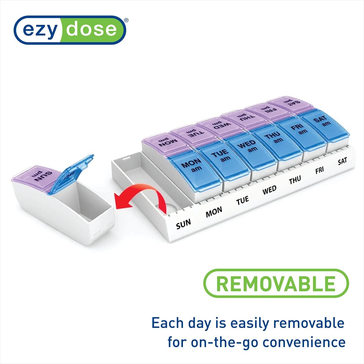 Ezy Dose AM/PM Travel Pill Container