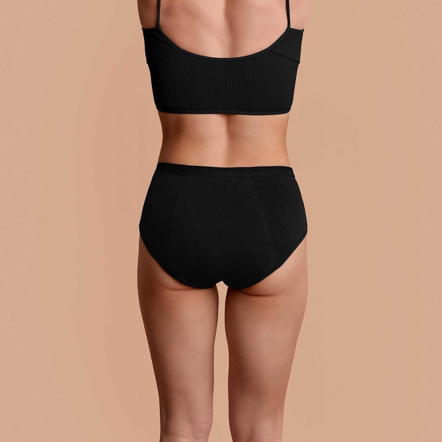 TOM ORGANIC The Period Brief Mid-Rise Black XL