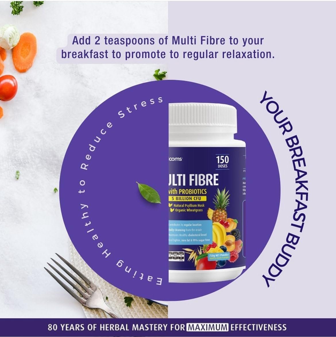 Henry Blooms Multi Fibre with Probiotics (Tropical Fruits) 750g