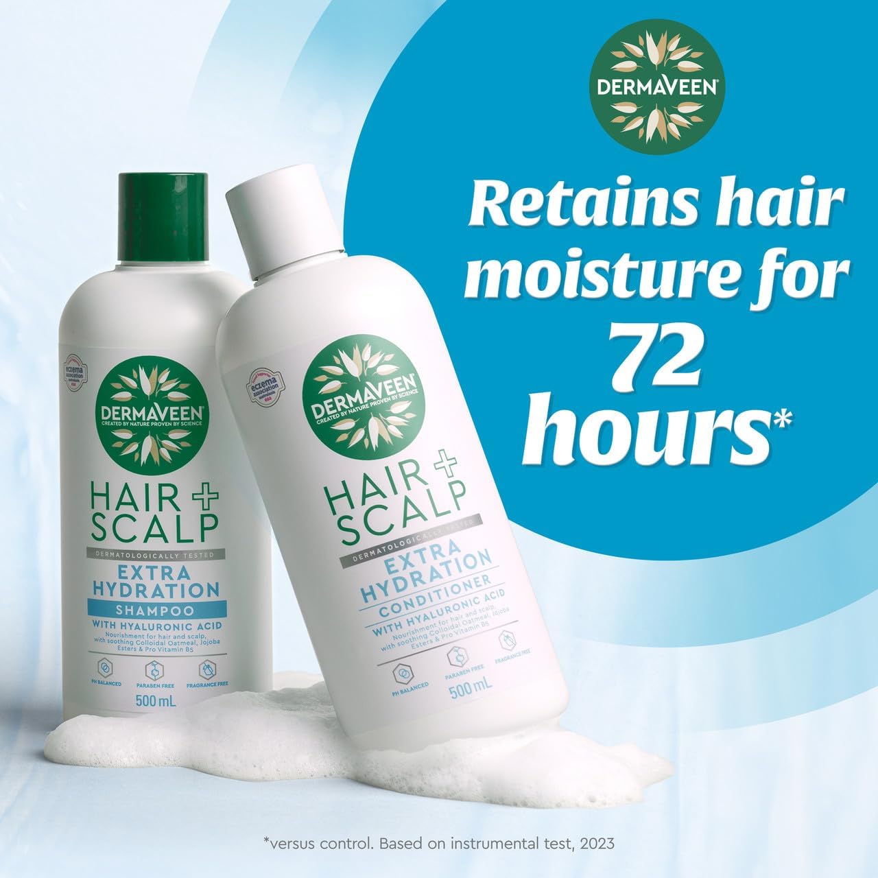 DermaVeen Hair + Scalp Extra Hydration Shampoo 500ml