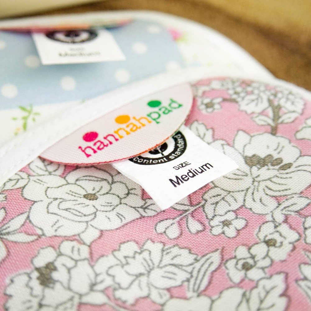 Hannah Pad Organic Cotton Reusable Cloth Pad Medium Extra Grip (Fabric supplied at random)
