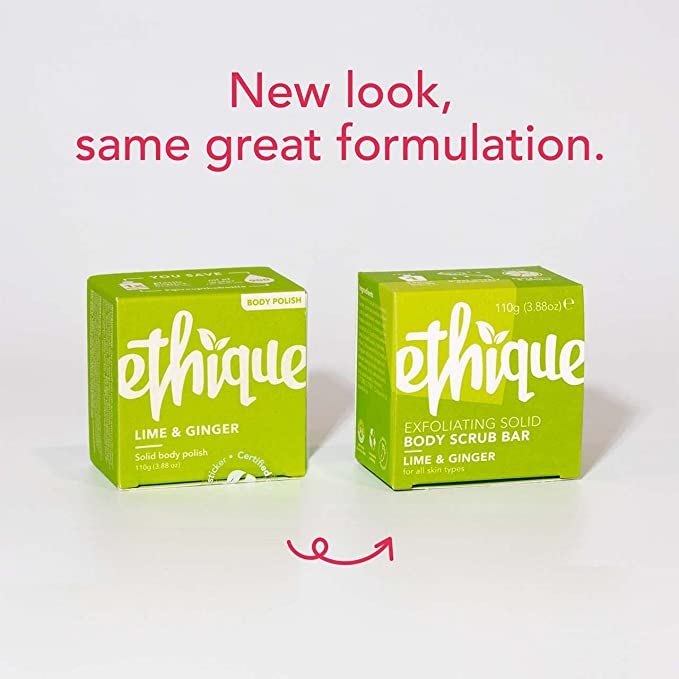 ETHIQUE Solid Body Polish Bar Lime & Ginger 110g