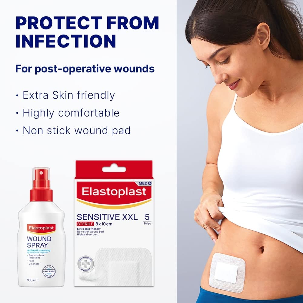 Elastoplast Sensitive Dressing XXL 8x10cm 5 Dressings