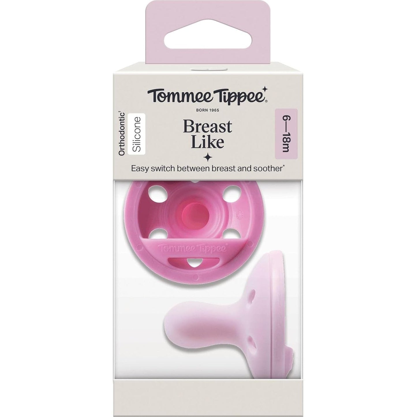 Tommee Tippee Breast Like Soother 6-18 Months 2 Pack