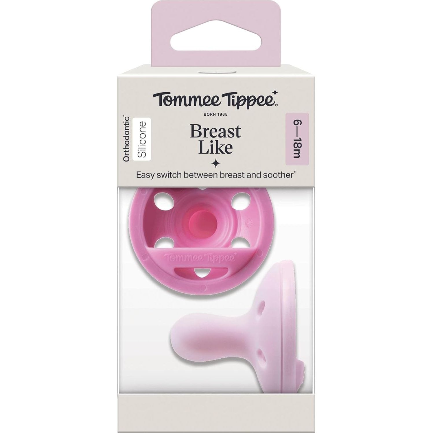 Tommee Tippee Breast Like Soother 6-18 Months 2 Pack