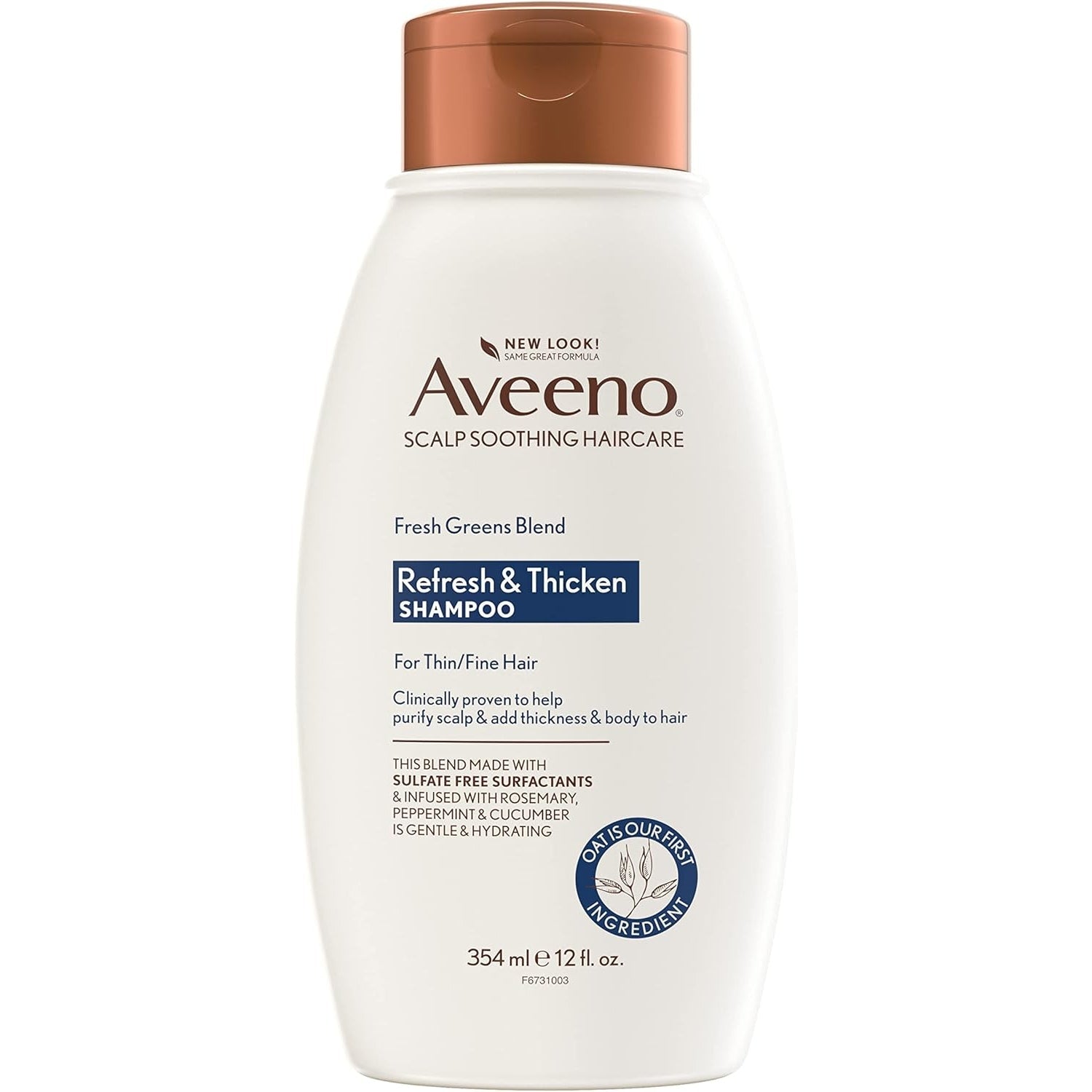 Aveeno Fresh Greens Blend Natural Volumising Shampoo for Fine Hair 354mL