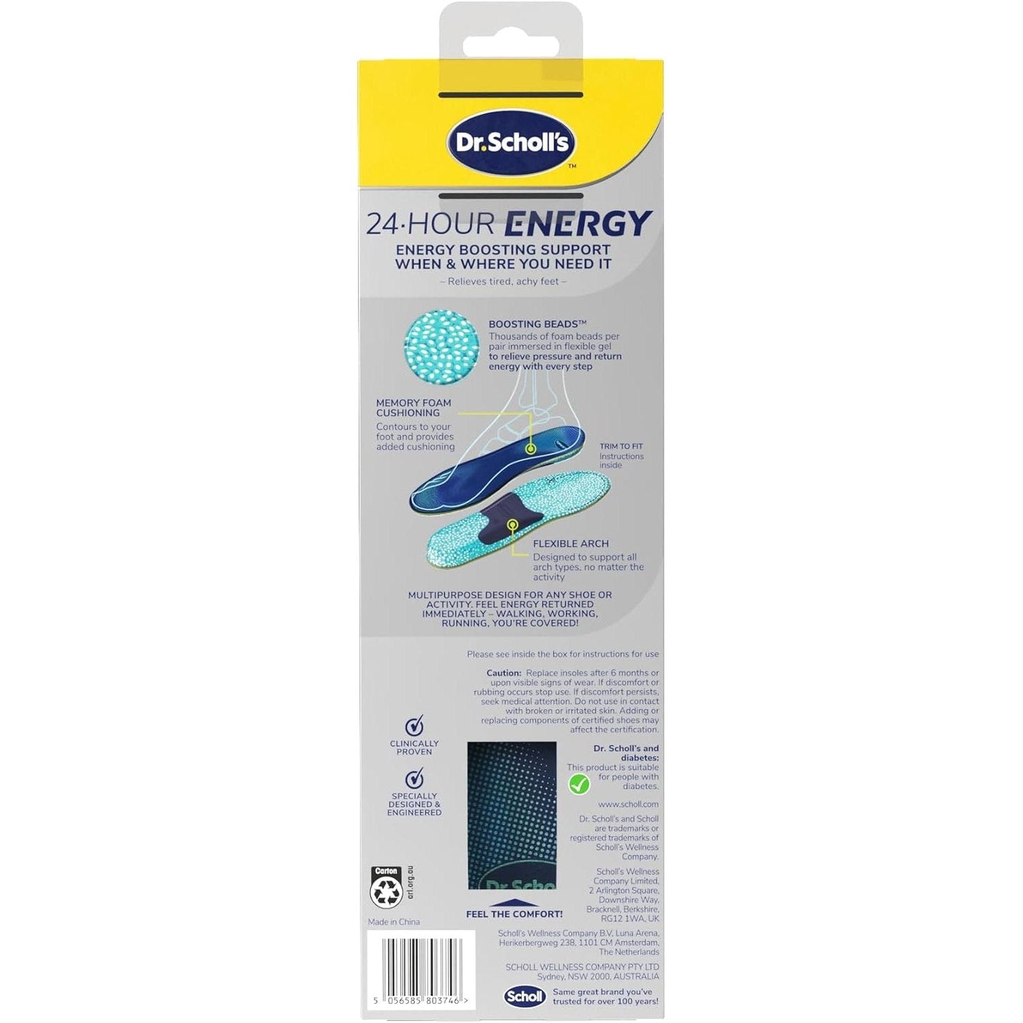 Scholl 24hr Energy Insole Large