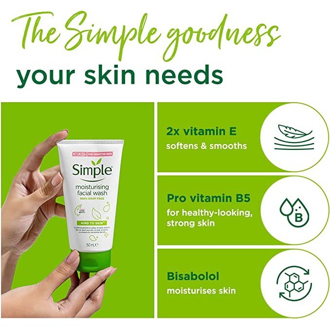 Simple Kind To Skin Facial Wash Moisturising 150ml