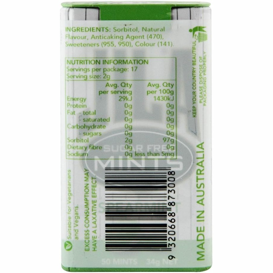Jila Sugar Free Mints Spearmint 34g
